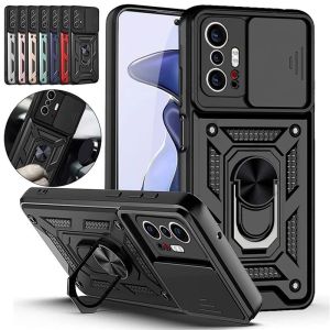 Casing For Samsung Galaxy A16 A26 A36 A56 A06 A15 A25 A35 A55 A06 A05 A05S GalaxyA16 SamsungA16 A 16 4G 5G 2024 Metal Armor Ring Phone Case Bracket Stent Push Camera Protection Shockproof Cases Hard Back Cover