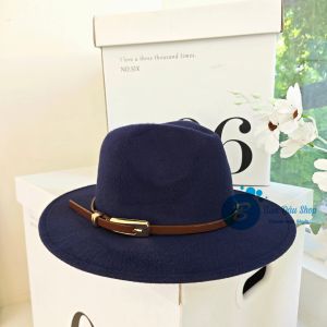 Mũ Phớt Fedora Dạ Nỉ Đai Da Thời Trang