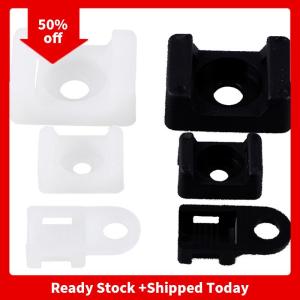 🔥🔥🔥pheebss ตัวยึดฐานยึดแบบยึดสำหรับยึดสายลวดพลาสติกมีซิปผูกด้วยสกรู100ชิ้น