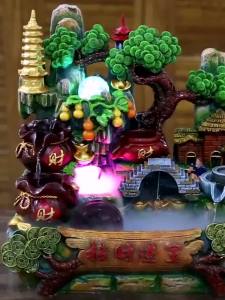 Fengshui Wheel Circulating Water Living Room Small Transfer Opening Waterscape Waterfall Fish Tank Rockery Make a Fortune as Endless as Flowing Water Decoration Fountain