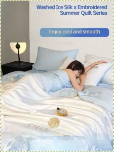 แผ่น ระบายอากาศและดูดความชื้น เย็น เครื่องนอน นุ่มนวลและชัดเจน งดงามแต่ไม่ธรรมดา นอนหลับฝันดี