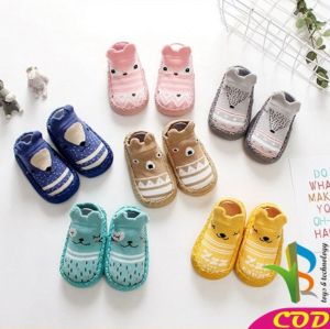 Sepatu Anak Bayi Laki Cewek 0 6 12 BulanPrewalker Motif Lucu Kaos Kaki Fashion Karakter Anti Slip Import
