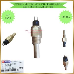 Cảm biến nhiệt độ nước xe TMT SINOTRUK HOA MAI CHIẾN THẮNG chân 17mm. Mã SP E1101-3800100