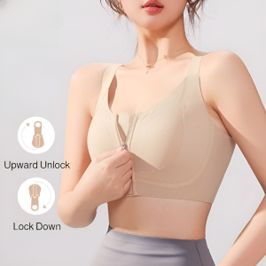 Front Zip Sports Bra Support Anti-Sagging Minimizer Bra Wireless Soft Cup Running Shockproof Yoga Gym Women Underwear運動內衣
