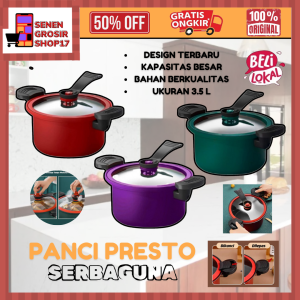 SN COD Panci Presto Teflon Pressure Cooker Pot Totipotent 3.5 Liter Anti Lengket