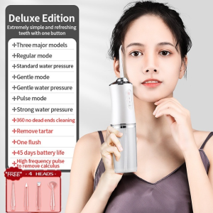 【READY STOCK】Oral irrigator Water floss Electric Tooth cleaning Healthy Oral care USB recharge Portable 3 Modes 衝牙器