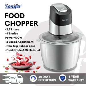 Sonifer Electric Food Processor 400W 2 Speed 2.8L Capacity Multifunctional Meat Grinder Chopper