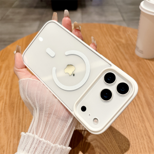 🔥รุ่นขายดี🔥เคส iPhone 17 เคสไอโฟน แม่เหล็กเคสใส้ เคสใสขอบสี เคส ไอโฟน 11 เคส iphone 13 For iPhone 17/16/15/14/13/12/11 Pro ProMax นุ่มนวลและไม่ทำร้ายโทรศัพท์