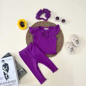 0-18 Bulan Setelan Bayi Perempuan Oneset Precilia by Mybee Free Bandana