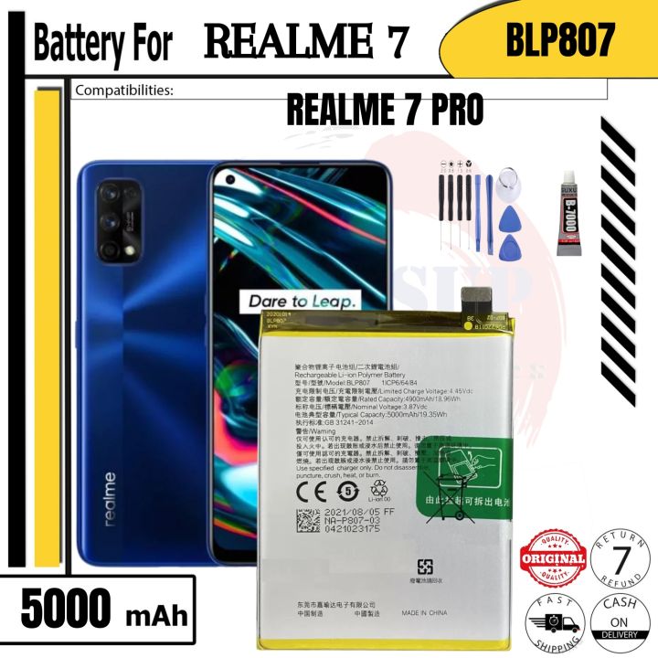 Batteria BLP807 Per Realme 7 – 5000 MAh Alta Capacità Con Kit Di Smontaggio Incluso