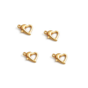 4Pcs Heart-shaped Lobster Clasps 18K Gold Plated Copper Hooks For Jewelry Making DIY Bracelet Necklace Crafts Findings Accessories