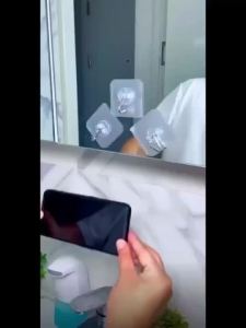 【Ship in 24H】厨房浴室强力承重透明挂钩无痕贴免打孔门后挂钩厨房墙面粘贴神器Kitchen and bathroom strong load-bearing transparent hook with no trace sticker