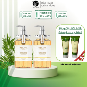 Combo 2 Chai Sữa Tắm Hoa Cúc Weilaiya Hương Nước Hoa Cao Cấp Làm Sạch Sâu Sáng Da chai 450ml