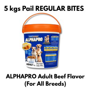 Alphapro Dog Food Adult Beef Flavor Small Bites and Regular Bites with Omega 3 - Talas-Isip.