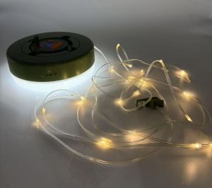 ไฟประดับตกแต่งแคมป์ปิ้ง LED 8เมตร เหมาะสำหรับตกแต่ง กันน้ำกันฝน IP65 ชาร์จไฟUSB-Type-C โคมไฟแคมป์ปิ้ง ไฟLED+ไฟเส้น8เมตร 2in1 (สินค้าพร้อมส่ง) ไฟกระพริบ ไฟตกแต่ง