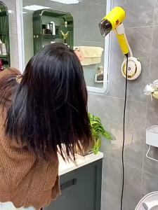 AE Hands-free hair dryer holder frees up your hands wall-mounted no drilling required hair dryer storage rack