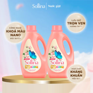 Nước Giặt Sollina 3.2KG/ Túi & 1L /Chai Hương Nước Hoa Italy Thơm Lâu Dịu Nhẹ An Toàn Cho Cả Gia Đình Công Nghệ Khoá Màu Nano