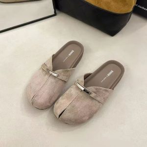 [Free Shipping] Stylish And Elegant WomenS Half-Slipper 2026 New Trendy Backless Slip-On Height-Increasing Closed-Toe Slippers
