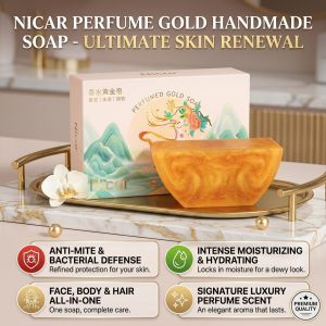 Gold Handmade Soap Men Anti Mite Facial Deep Cleansing Essential Oil Beauty Bath Soap Gentle Skin Care