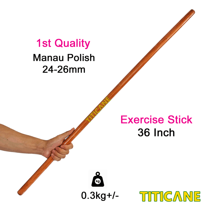 TITICANE Exercise Stick 36 INCH 24-26mm Rattan Rotan