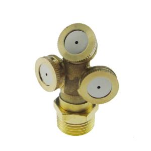 1/2" Brass Garden Nozzle 3 Hole Garden Irrigation Water Sprinkler for Cooling Irrigation Humidification