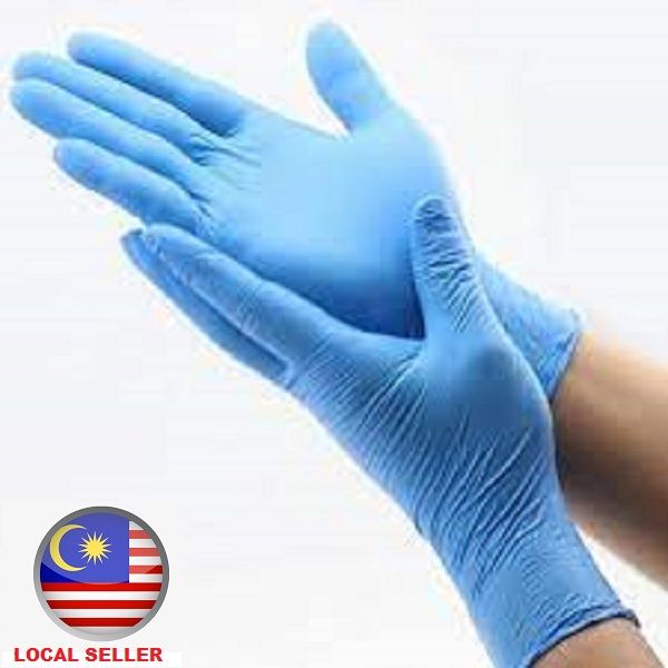 clearance stock !!!! [100pcs/ box ; SIZE L ] 9" Blue Nitrile
