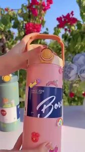 Bình Giữ Nhiệt BOSS 1200ML Có Ống Hút Bình Nước Giữ Nhiệt Nóng Lạnh 12H Siêu Hot