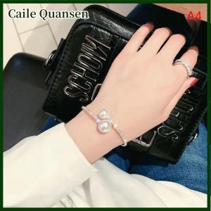 Caile Fashion Simple Simulated Bridal Jewelry sets Adjustable Necklace Bracelet For Women Wedding Jewelry Gift