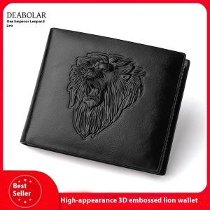 กระเป๋าสตางค์ผู้ชายลายนูนรูปสิงโตมีสไตล์ของ LitePouch-หนังคุณภาพสูงดีไซน์ทันสมัย