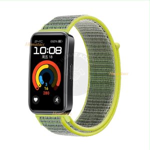 Strap Huawei Band 9 Nylon Velcro Quick Dry Lembut Tali Jam Huawei Band 8 9 Nilon Hematacc