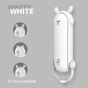 Handheld Fan with 2000 mAh Powerbank Max 20 Hours RuntimePocket Fan Portable Battery Operated or USB Powered Folding Personal Fan2 SpeedsEnhanced AirflowRechargeable Quiet Mini Fan-White/Pink