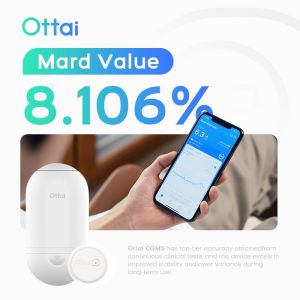 Ottai CGM One Continuous Glucose Monitor System Full Set No Finger Pricking 14+1 Days