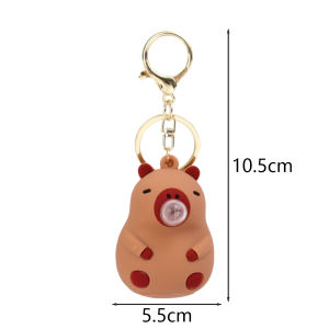 [Surprise gift] Cute Capibala Silicone Student Keyring Decompression Squeeze Vent Toy Ins Backpack Pendant Couple Girls Birthday Gift