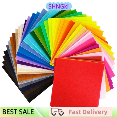 SHNGki Nonwoven Felt Fabric 10x10cm Patchwork Cloth Bundle for Kids Scrapbooking DIY