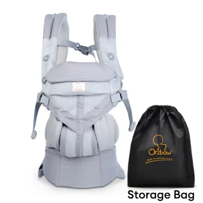Orzbow Baby Carrier 4 In 1 Ergonomics Design Sling for 0-36 Months Newborn Infants from 3.5KG to 20KG with Windshield Cover