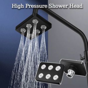 DIXRY 4inch/10inch Size Rain Shower Head Small Waist Design Anti-blocking Technology Wall Shower Universal Fit Stainless Steel Material Universal Shower Head Bathroom Use