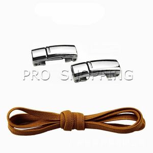 Pro เชือกผูกรองเท้า แบบแม่เหล็ก ยืดหยุ่น ใช้งานง่าย สีพื้น จํานวน 1 คู่ Shoelace