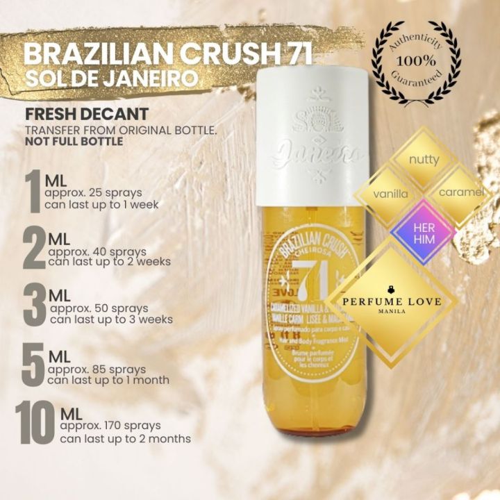 PERFUME DECANT Sol de Janeiro Brazilian Crush 71 caramel, toasted
