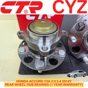 CTR Korea Rear Wheel Hub Bearing Honda Accord T2A 2.0 2.4 2014Y (1 Year Warranty) 42200-T2A-A51