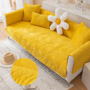 Jacquard Plush 1 2 3 4 Seater Sofa Cover L Shaped Non-Slip Sofa Towel Anti-slip Combination Couch Cushion Slipcover for Living Room Decoration