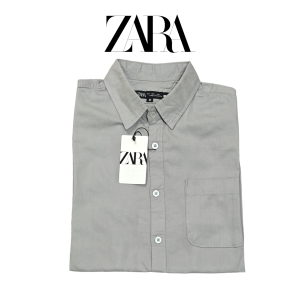 Kemeja Lengan Pendek Zara Pria Slim Fit