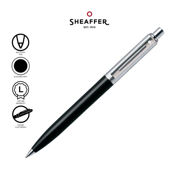 Sheaffer Sentinel Brushed Chrome/Black Ballpoint Pen SE23211151