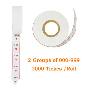 Digit Ticket Roll for Queueing System White Ticket Paper Roll for ticket Number Queue Dispenser 2000 tickets/Roll