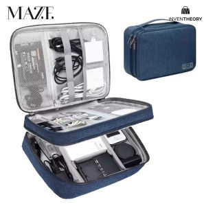 MAZE Gadget Pouch Multi Layer Digital Electronic Case Travel Organizer USB Cable Charger Wire Storage Packing Bag