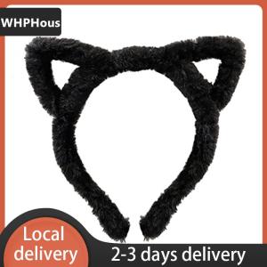[COD] WHPHous Ship within 24 hours Cat Ear Headband Plush Winter Furry Rabbit Ear Hairband Cute Hair Bundle Furry Headband Sweet Wash Face Headband Girl Head Hoop Hair Accessories