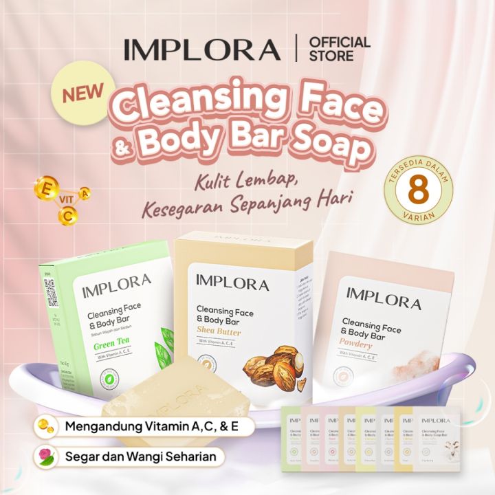 ❤️Ruby & Laura❤️Implora Cleansing Face And Body Bar Soap Implora Sabun Batang Wajah Dan Badan