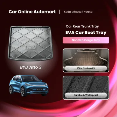 For BYD ATTO 3 EVA Copolymer Car Boot Tray Trunk Tray Luggage Cargo Dulang But Kereta 汽车后箱垫