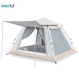 Instant Pop Up Tent Double Layer Family Tent with Mesh Window Portable One-Touch Tent Foldable 4-6 People for Outdoor Camping [Vodool Official Center]