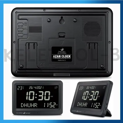 Jam Azan Doa Muslim Jam Sholat Muslim Digital Kalender Gergorian & kalender Hijriah Clock Muslim Dengan 8 Pilihan Suara Adzan Jadwal Sholat Otomatis Weker Jam Dinding Dan Meja Al-Fajia Sholat Kompatibel Bahasa Indonesia Arab Melayu Rusia