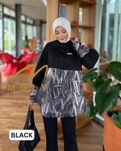 MDLY Baju kemeja blouse atasan wanita/Kemeja Kombinasi Bahan Katun/kemeja furing/Sylna Shirt by MDLY